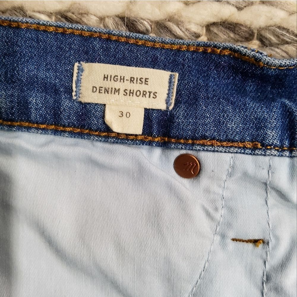 Madewell High Rise Denim Shorts Size 30 - Picture 6 of 15